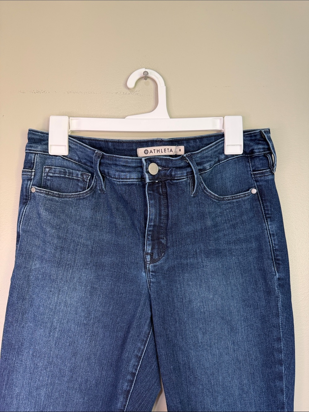 Athleta Women's Dark Indigo Skinny Jeans 8 - Picture 2 of 7